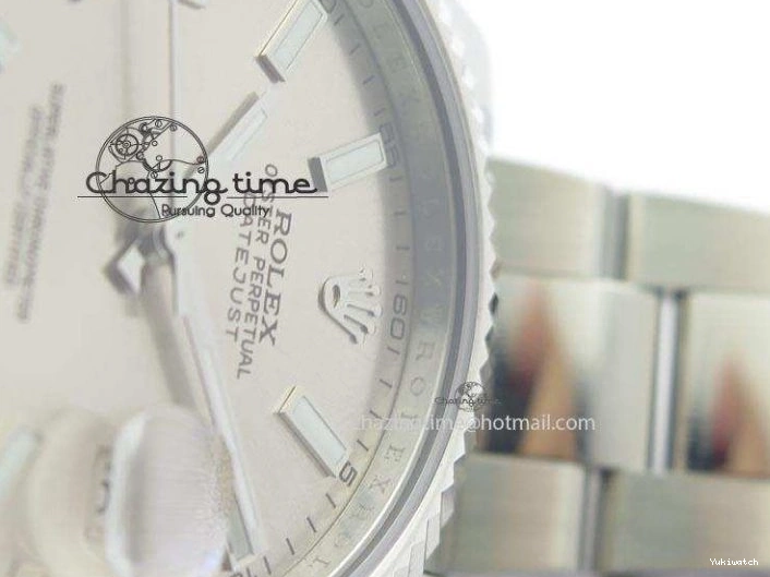 SS II 116334 On Sliver Sticks Dial Markers 41mm A3136 SS Gray Datejust Bracelet 0405